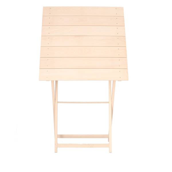 Klappbarer Tisch WH13361 Braun - Massivholz - 70 x 8 x 70 cm