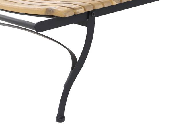 Gartenliege LASCARI Schwarz - Braun - Massivholz - 69 x 86 x 200 cm