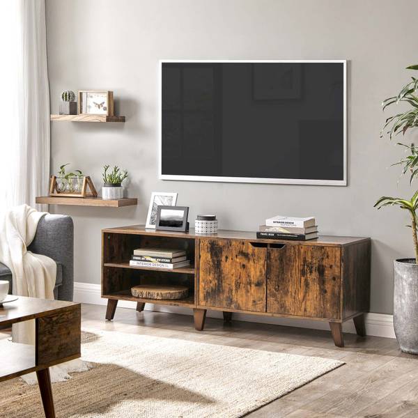 TV-Lowboard TV-Ständer Chānda Braun - Holzwerkstoff - 40 x 50 x 140 cm