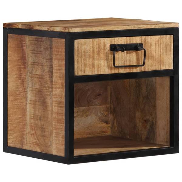 Nachttisch DE845 Braun - Massivholz - 40 x 40 x 35 cm