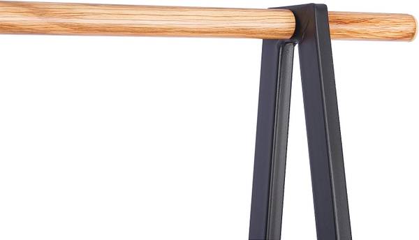 Kleiderständer Olivera Schwarz - Holzwerkstoff - Metall - 54 x 141 x 45 cm