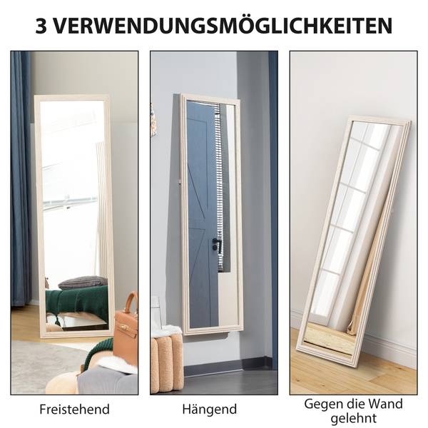 Lichaamslange spiegel 83D-069V00WT wit - glas - 4 x 160 x 50 cm