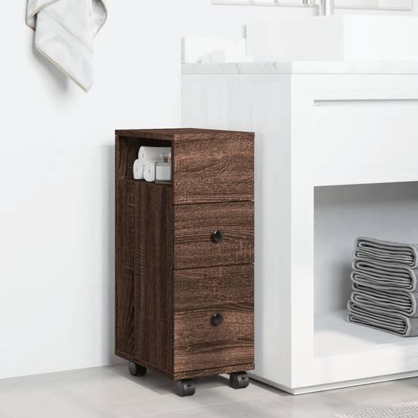 Badezimmerschrank schmal 3043020 Dunkelbraun