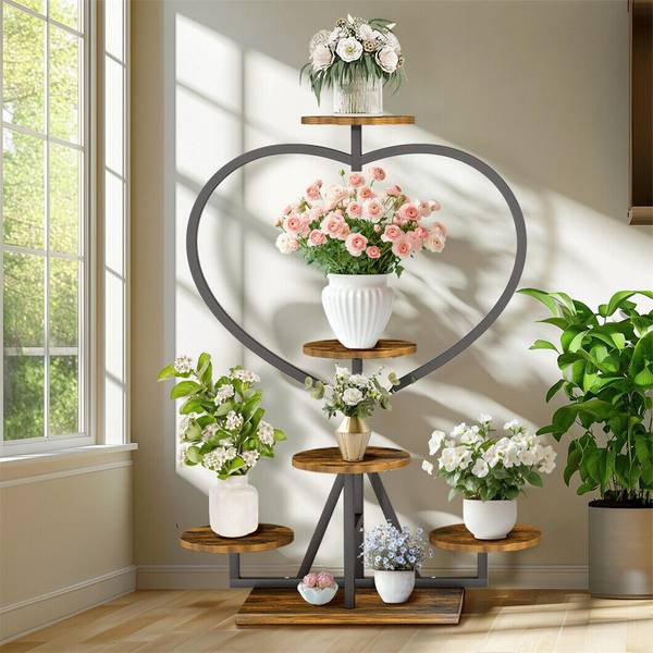 Blumenständer Noir Natur Braun - Holzwerkstoff - 45 x 105 x 24 cm