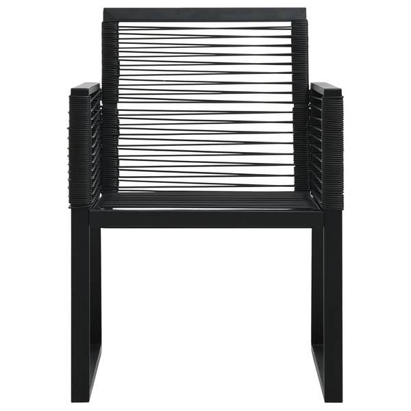 Garten-Essgruppe 3060213 (3-teilig) Schwarz - Stahl - PVC - 80 x 74 x 80 cm