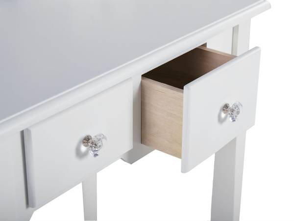 Coiffeuse GALAXIE Beige - Blanc - Bois manufacturé - 80 x 137 x 40 cm