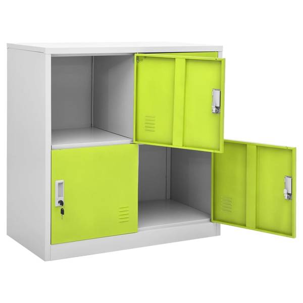 Umkleideschrank 3006994-4 (2er Set) Grau - Grün - Stahl - 90 x 93 x 45 cm