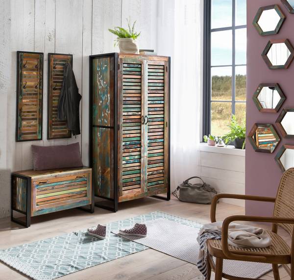FIUME Garderobenschrank Albin Stahl - 90 x 180 x 45 cm