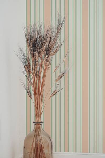 Tapete mit Streifen Lilou Pink - Papier - 192 x 280 x 192 cm