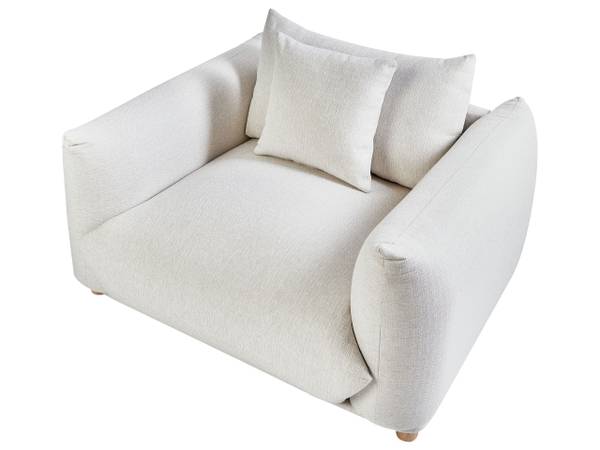 Sitzgruppe LUVOS 7-tlg Braun - Weiß - Textil - 104 x 75 x 104 cm