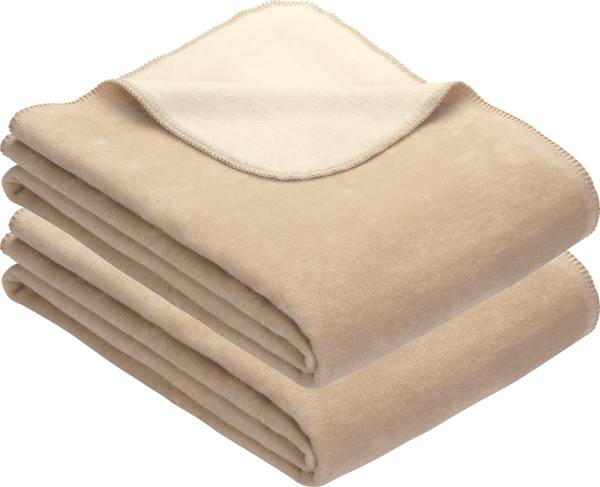 Wohndecke 2er-Pack 156392 Cremeweiß - Hochglanz Weiß - 150 x 200 cm