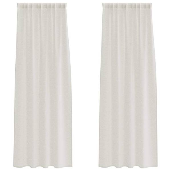 Fensterbehandlungen 3044631-3 2er Set Blanc crème - Largeur : 260 cm