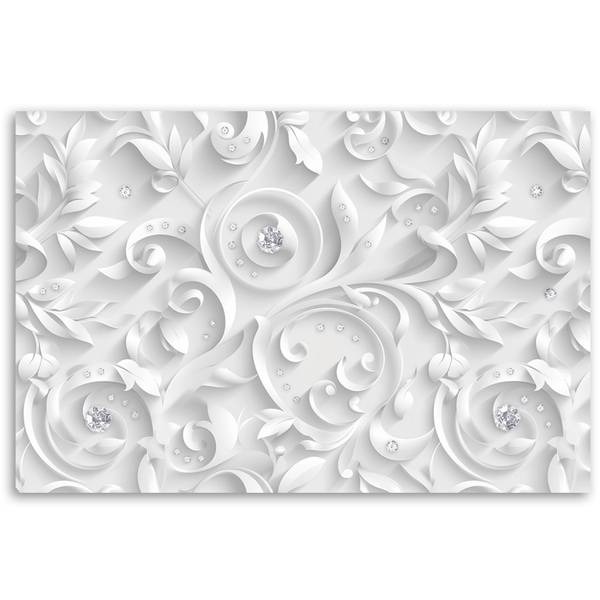 Wandbild muster blumen diamanten glamour 100 x 70 cm