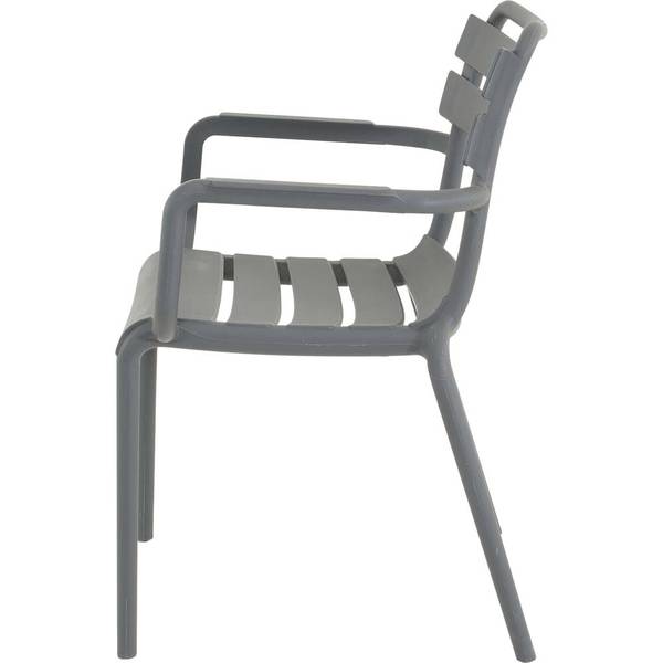 Bistro-Sessel TORVI Grau - Kunststoff - 56 x 248 x 54 cm