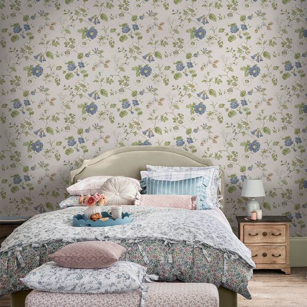 Vliestapete Pennywell hain Blau - Fleece - 52 x 1000 x 1 cm