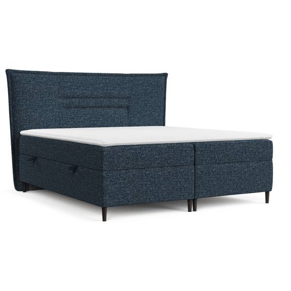 Boxspringbett Koussi I Taschenfederkern Marineblau - Liegefläche Breite: 180 cm