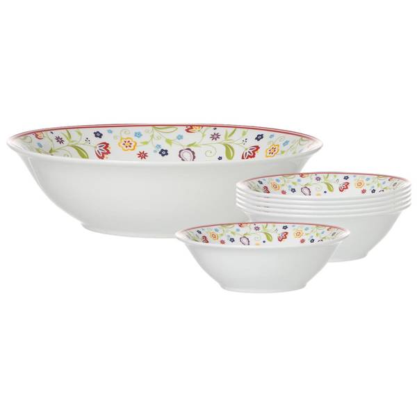 Salatschalen Set Shanti 7-teilig Porzellan - 2 x 2 x 2 cm
