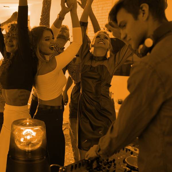 Rundumleuchte 2er Set orange Schwarz - Orange - Kunststoff - 10 x 12 x 10 cm