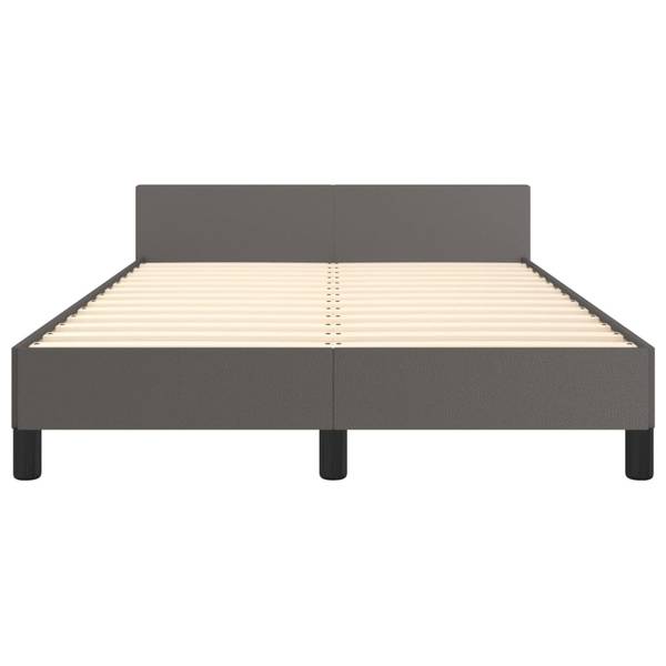 Bettgestell mit Kopfteil 3016046 Grau - 126 x 207 cm