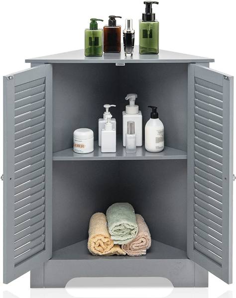 Eckschrank Bodenschrank Grau