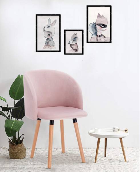 Esszimmerstuhl Barroso (2er Set) Pink - Samt - 55 x 84 x 55 cm