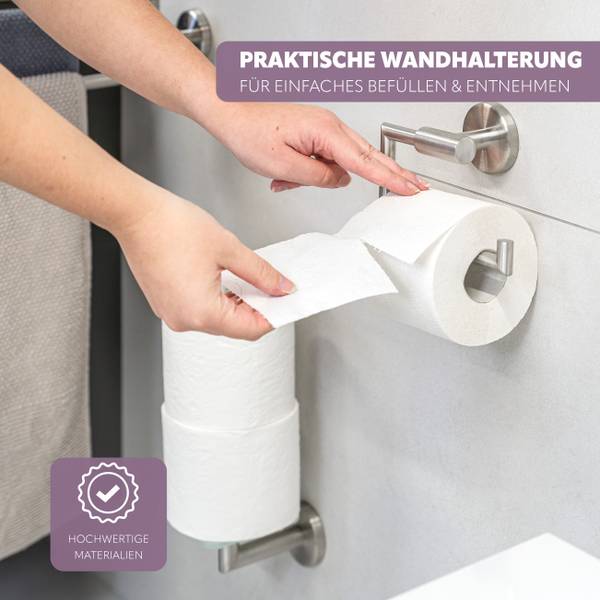 Badezimmer-Zubehör-Set Piazza (2er Set) Silber - Metall - 15 x 35 x 12 cm