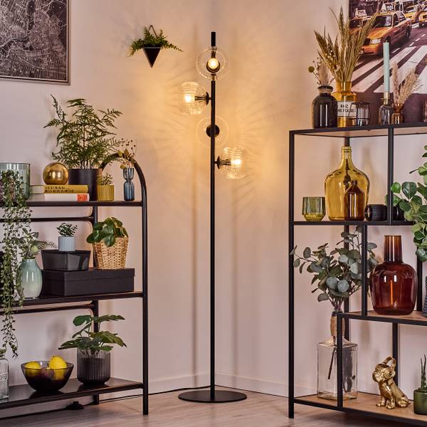 Stehlampe Cesaro Aluminium - Klarglas - 31 x 160 x 69 cm