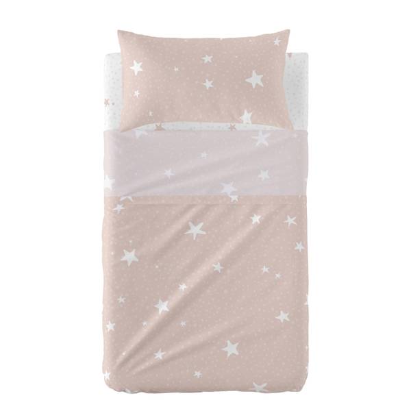 Bettlaken Little star (2er Set) Pink - Textil - 120 x 1 x 180 cm