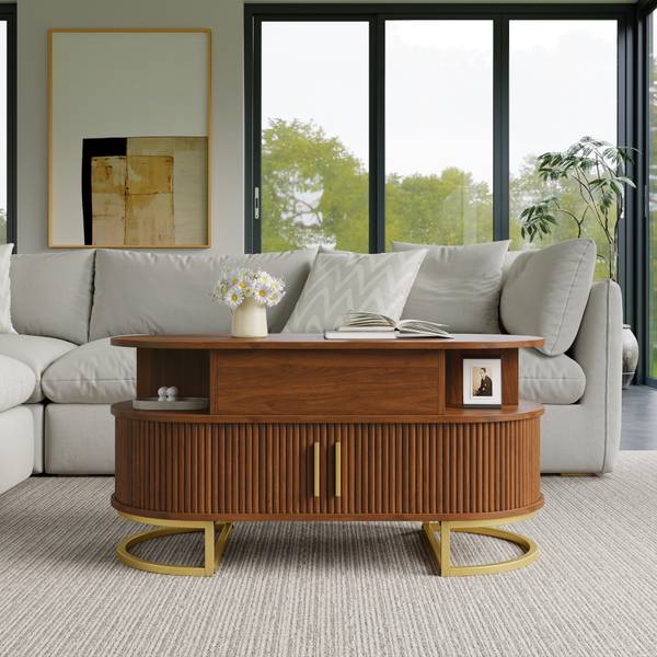 Couchtisch Hermes Ⅷ Braun - Holzwerkstoff - 100 x 64 x 50 cm
