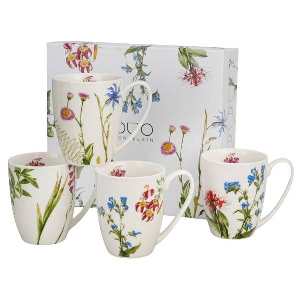 Becher 7025D 4er Set Weiß - Porzellan - 18 x 10 x 8 cm