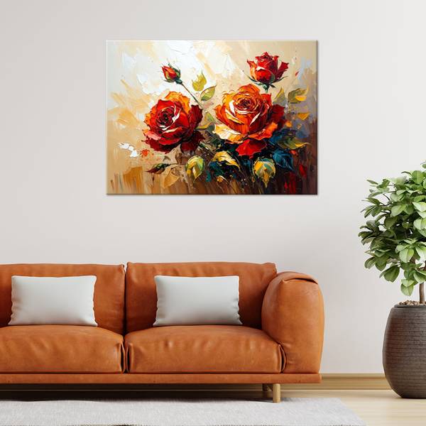 Leinwandbild Blumen 1-Teilig 60 x 40 cm