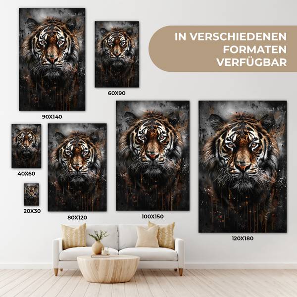 LEINWANDBILD Tiger 80 x 120 x 80 cm
