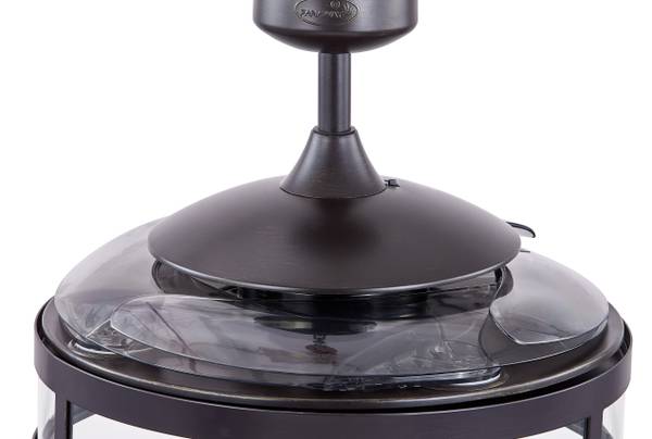 Deckenventilator Classic Schwarz - Metall - 121 x 40 x 121 cm