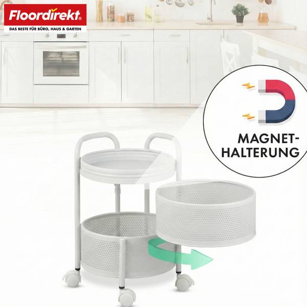 Rollwagen Henry Weiß - Höhe: 43 cm