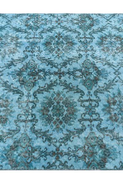 Vloerkleed Ultra Vintage DCCXII turquoise - wol - 109 x 1 x 203 cm