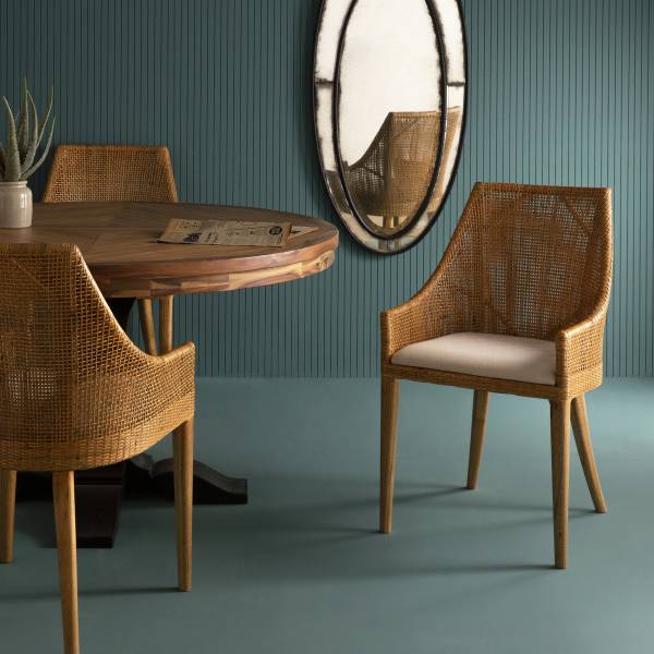 Chaise JULIE Marron - Fibres naturelles - 58 x 88 x 56 cm