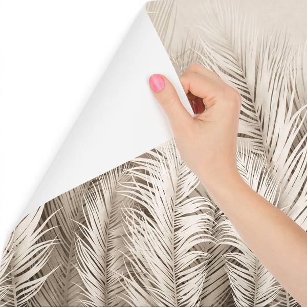 Vlies-Fotobehang PALMBLADEREN Planten beige - 460 x 300 x 300 cm