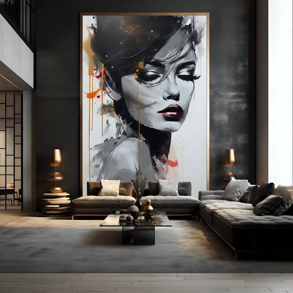 Fototapete Frau GESICHT Porträt Glamour 215 x 320 x 320 cm