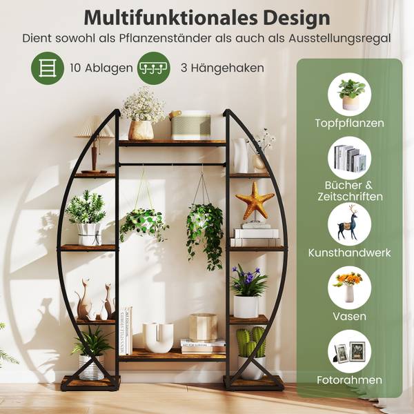 Pflanzenständer VH34779ORDE Schwarz - Metall - 30 x 160 x 127 cm
