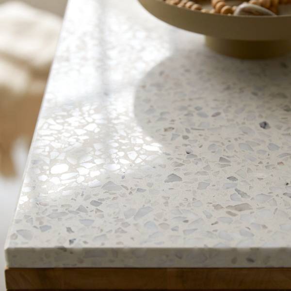 Console Miho wit - teakhout - 120 x 112 x 40 cm