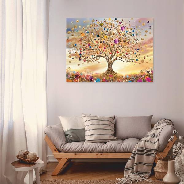 Leinwandbild Abstrakt Baum Wohnzimmer 60 x 40 x 2 cm