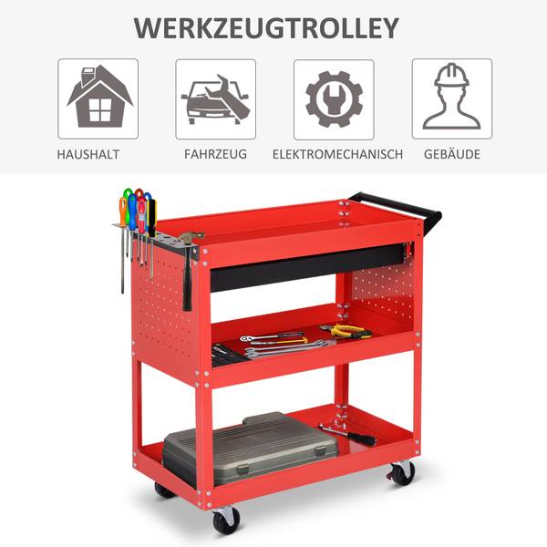 Werkzeugwagen B20-065 Metall - 35 x 76 x 82 cm