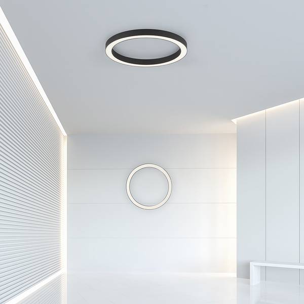 LED Deckenlampe PURE Lines Round Anthrazit - 50 x 50 cm