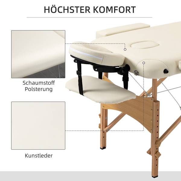 Massagetisch 5550-3292 Weiß - Kunststoff - 81 x 92 x 210 cm