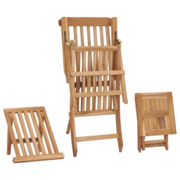 Liegestuhl M607178 Braun - Massivholz - 60 x 91 x 159 cm