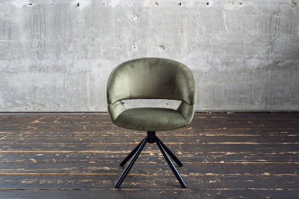 Chaise de salle à manger LARA Vert foncé