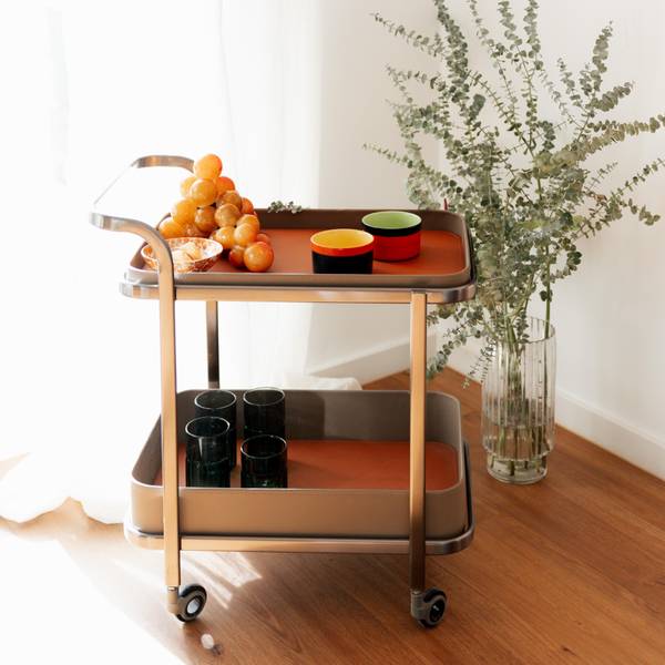 Servierwagen Tango Beige - Edelstahl - 40 x 57 x 66 cm