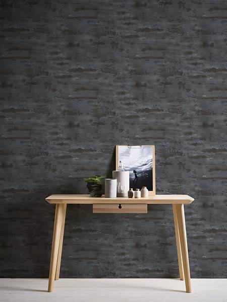 Vliestapete 374154-GU Schwarz - Kunststoff - 53 x 1 x 1005 cm