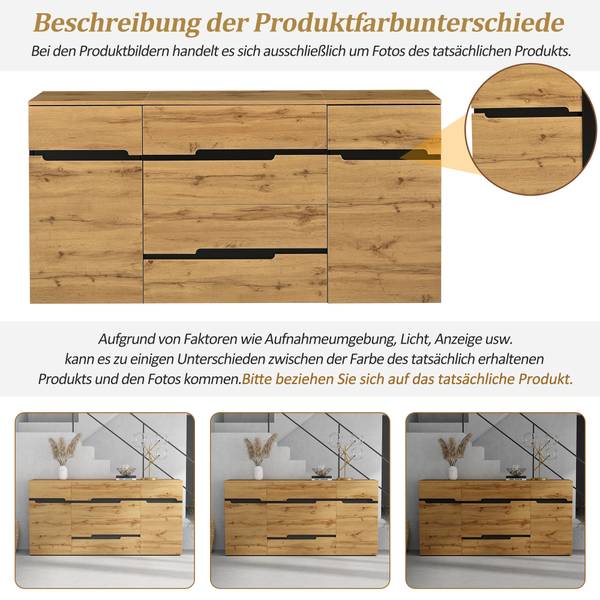 Sideboards Moonbow Braun - Holzwerkstoff - 160 x 80 x 40 cm