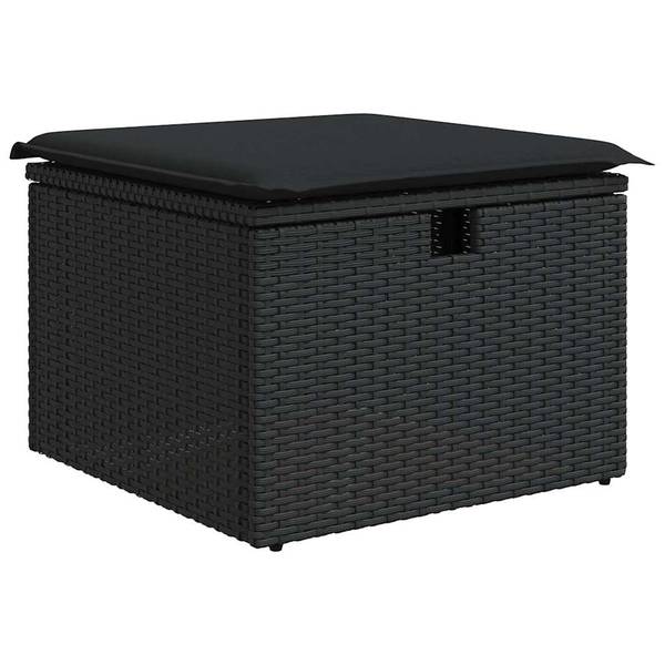 Salon de jardin 3036562-5 (lot de 5) Noir - Acacia - Acier - 62 x 69 x 62 cm